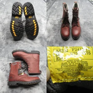 Caterpillar Work Boots Mens 13 Brown EH Remington Steel Toe Leather Safety NEW