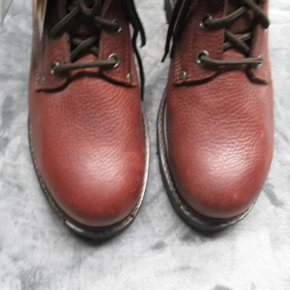Caterpillar Work Boots Mens 13 Brown EH Remington Steel Toe Leather Safety NEW