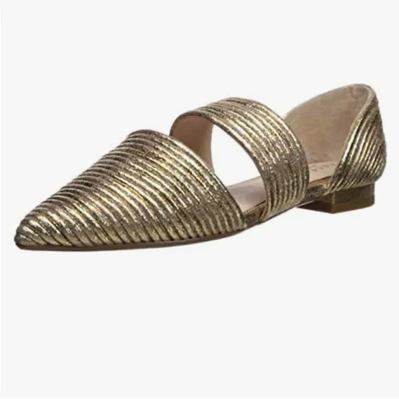 CECELIA NEW YORK Gold Textured Women's Flats SZ 7.5 nib