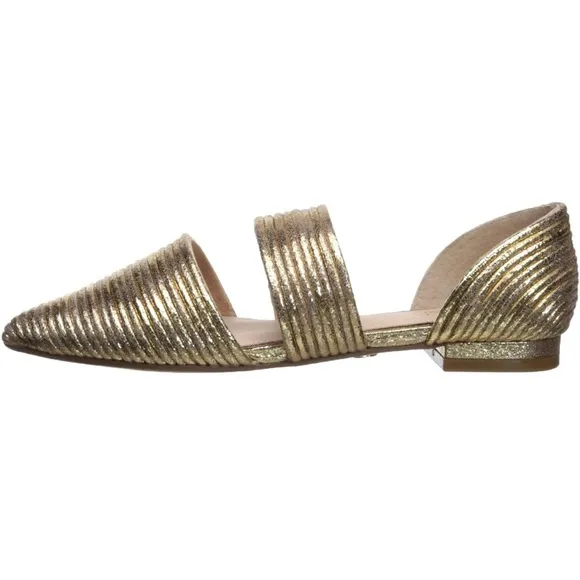 CECELIA NEW YORK Gold Textured Women's Flats SZ 7.5 nib
