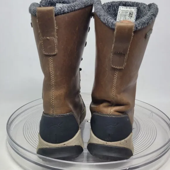 Chaco Borealis Tall Waterproof Boots Womens Sz 6.5 EU 37.5 Tan Mink Brown Shoes