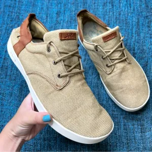 Chaco Davis Canvas Lace Up Casual Sneakers in Tan