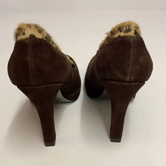 CHARLES DAVID LEOPARD 🐆 PRINT PLATFORM HEELS SIZE 8 A11