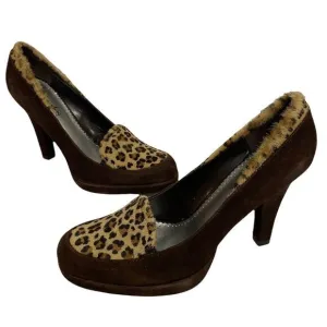 CHARLES DAVID LEOPARD 🐆 PRINT PLATFORM HEELS SIZE 8 A11