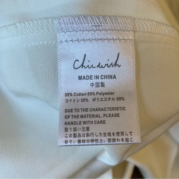CHICWISH Swing in the Breeze Cream ivory Black Colorblock Full Circle Skirt NWT