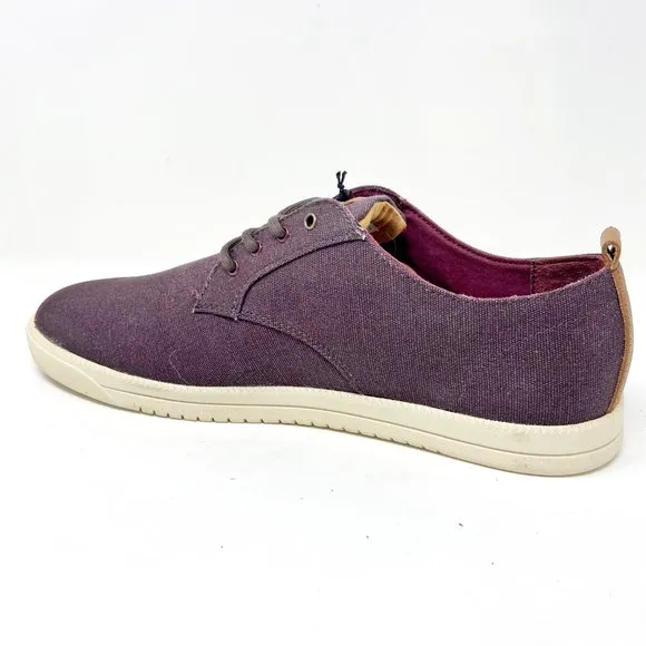 Clae Ellington Textile Oxblood Canvas Mens Casual Sneakers