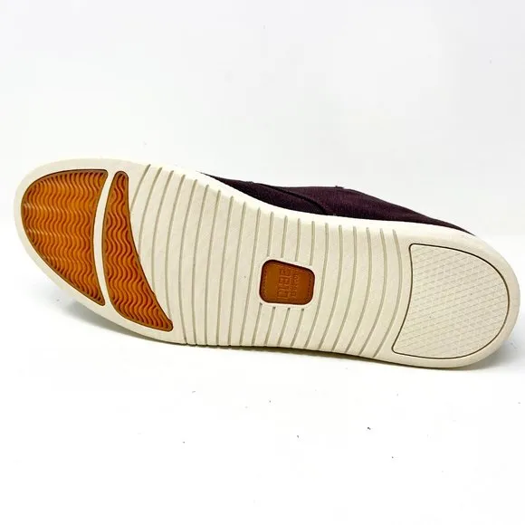 Clae Ellington Textile Oxblood Canvas Mens Casual Sneakers