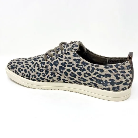 Clae Ellington Textile Umber Leopard Print Canvas Mens Premium Sneakers