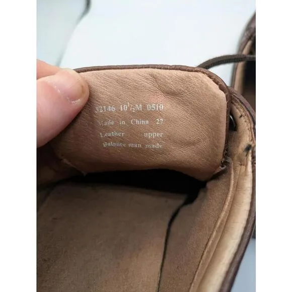 Clarks Brown Casual Leather Shoes Mens Size 10.5