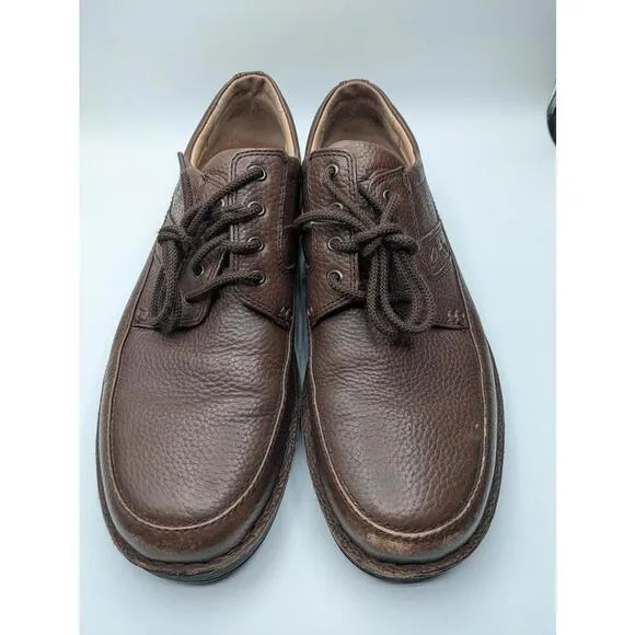Clarks Brown Casual Leather Shoes Mens Size 10.5