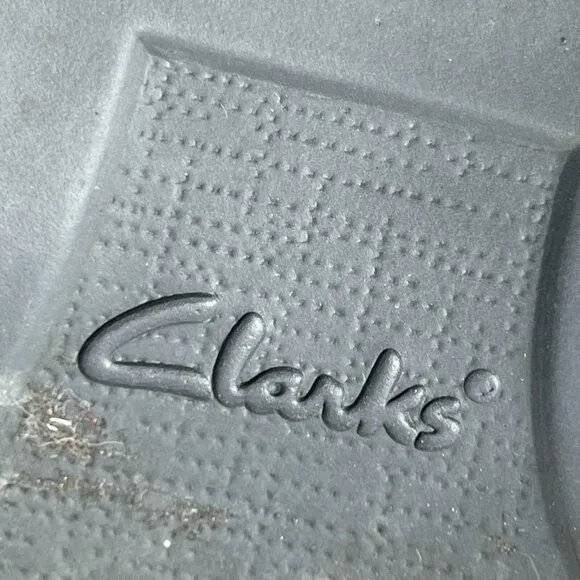 Clarks Gray Suede Oxford Shoes Mens 8.5 Lace Up Casual Dress