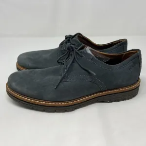 Clarks Gray Suede Oxford Shoes Mens 8.5 Lace Up Casual Dress