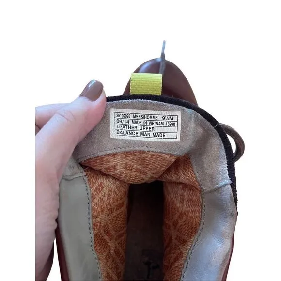 Clarks Mens Chestnut Brown Leather Lace Up Nanu Rise GTX Hiking Boots Size 9.5M