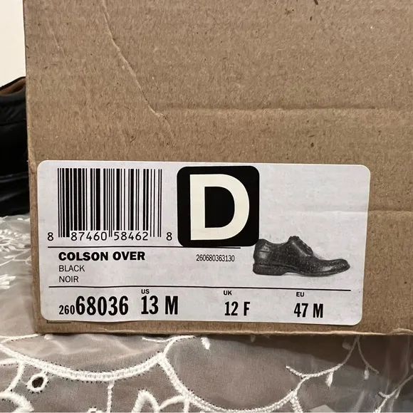 Clarks Men’s Colson Over Black Leather Shoes