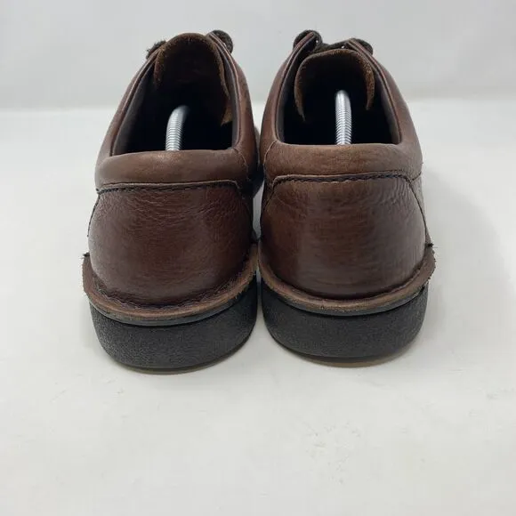 Clarks Nature II Mens Size 13 Brown Pebbled Leather Lace Up Casual Oxford Shoes