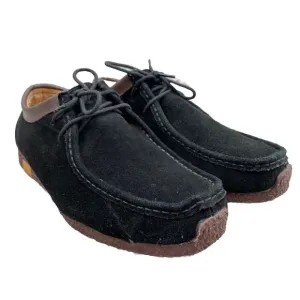 Clarks Originals Wallabee Shoes Men's 8 Black Suede Low Top Casual Academia Work