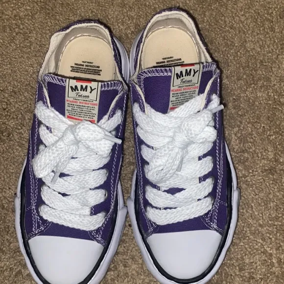 Classic Purple and White Canvas Sneakers