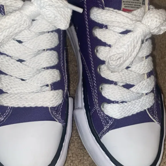 Classic Purple and White Canvas Sneakers