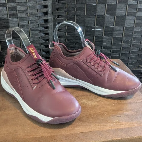 CLOVE Burgundy Sneakers Nurses Hospital Shoes Support Excel 7.5 NICE! Women's