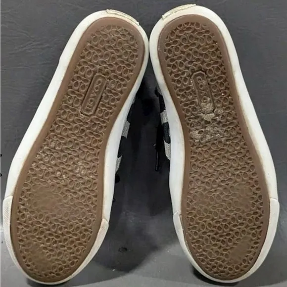 Coach Barrett Signature Logo Sneakers - Black and Grey