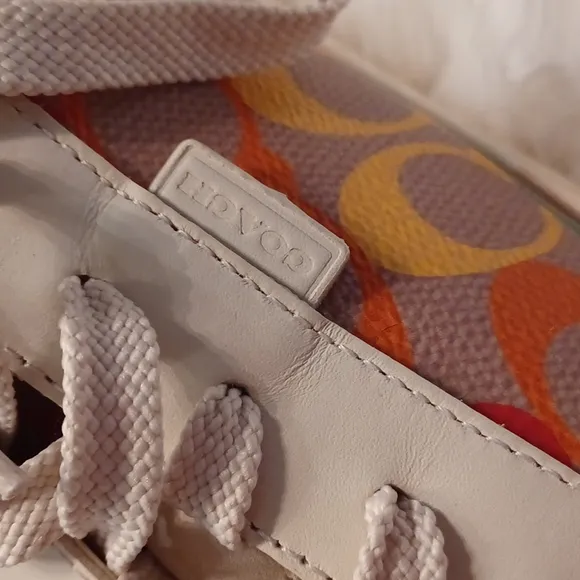 Coach Lowline Low Top Sneaker In Rainbow Signature Canvas Rainbow NEW SZ 9.5