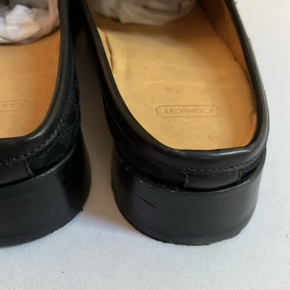 COACH size 11 black vintage monogram flats style name is Vanessa NIB