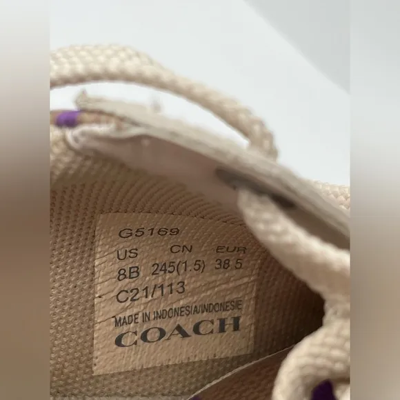 Coach Sneakers Monogram Lowline Rainbow Signature Coated Canvas G5169 Si…
