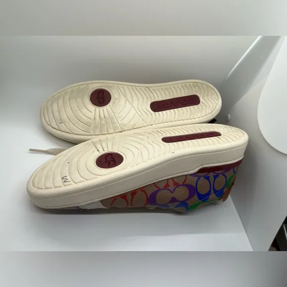 Coach Sneakers Monogram Lowline Rainbow Signature Coated Canvas G5169 Si…