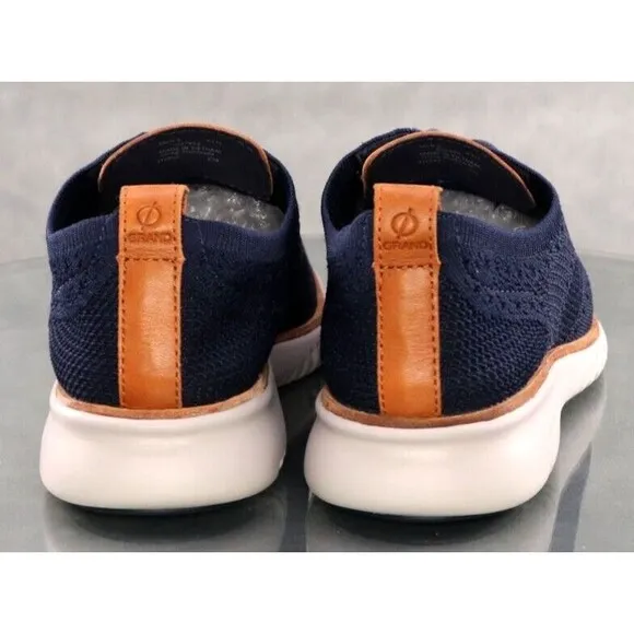 Cole Haan 2. Zerogrand $150 Men's Wingtip Knit Casual Shoes Size 8.5 Blue C27569