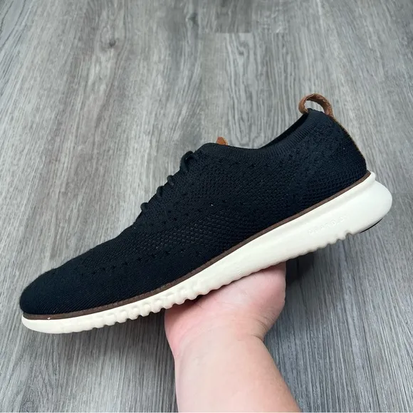 Cole Haan 2.ZeroGrand Black Stitchlite Knit Shoes C27568‎ Casual Oxford Mens 10