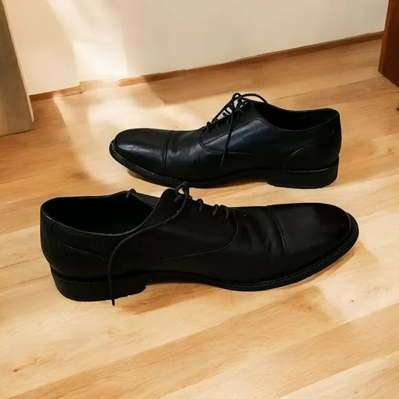 Cole Haan Black Leather Oxford Style Dress Shoes Casual C24041 Mens Size 11 M