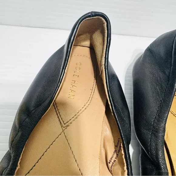 Cole Haan Black Leather Women's Flats Size 9 1/2