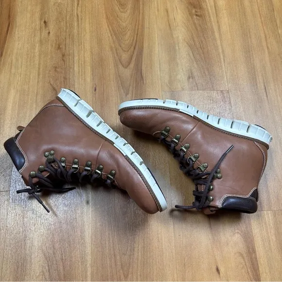 Cole Haan Brown and White Hiking Boots