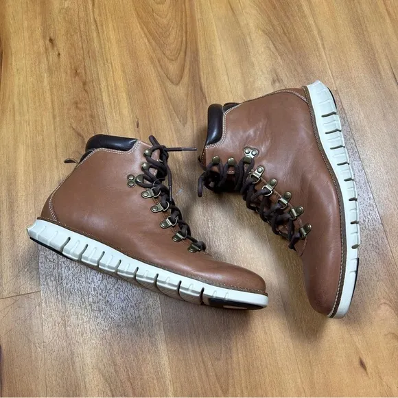 Cole Haan Brown and White Hiking Boots