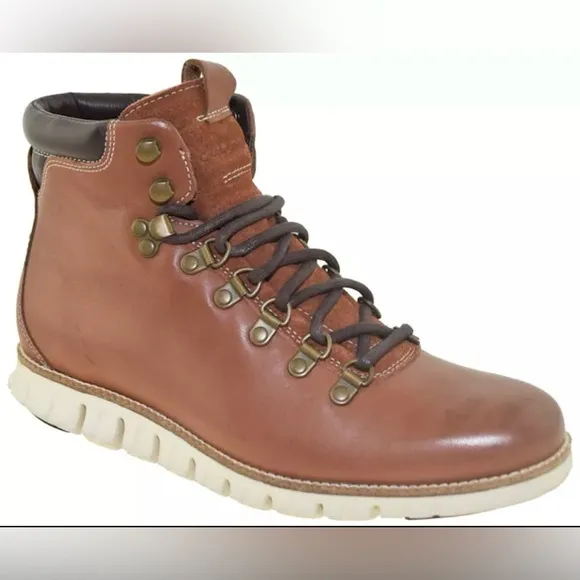 Cole Haan Brown and White Hiking Boots