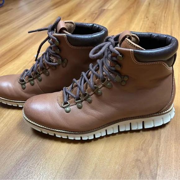 Cole Haan Brown and White Hiking Boots