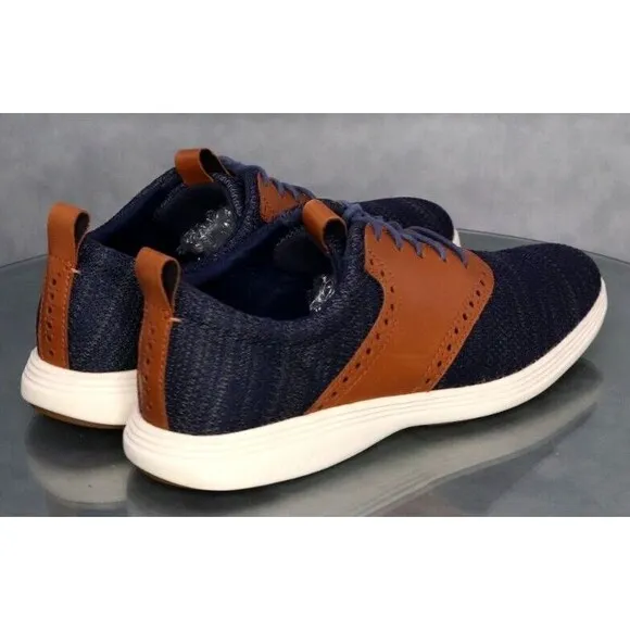 Cole Haan Grand Tour Men's Knit Oxfords Casual Shoes Size 8 Blue Tan