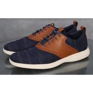 Cole Haan Grand Tour Men's Knit Oxfords Casual Shoes Size 8 Blue Tan