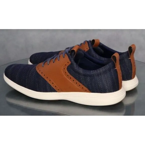 Cole Haan Grand Tour Men's Knit Oxfords Casual Shoes Size 8 Blue Tan