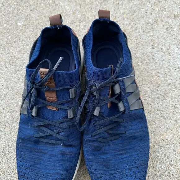 Cole Haan GrandMøtion Sneakers Mens 9.5s Navy In/Peony Woven Casual Shoes C27735