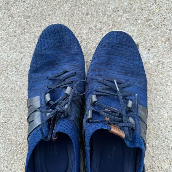 Cole Haan GrandMøtion Sneakers Mens 9.5s Navy In/Peony Woven Casual Shoes C27735