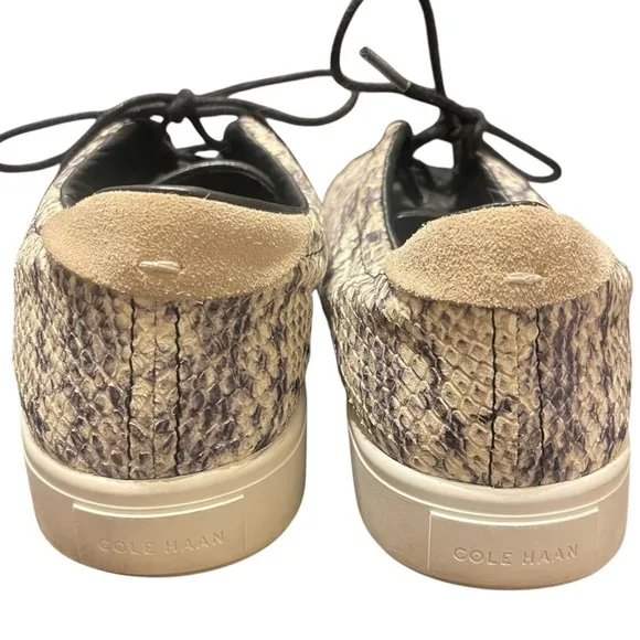 Cole Haan Grandpro Spectator 2 Lace up Sneakers Black White Snake Women's 8.5