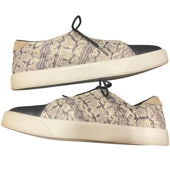 Cole Haan Grandpro Spectator 2 Lace up Sneakers Black White Snake Women's 8.5