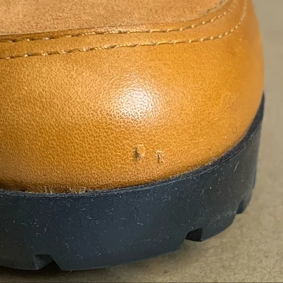 Cole Haan Henson Fur Leather Sheepskin Wedge Boots Size 7.5