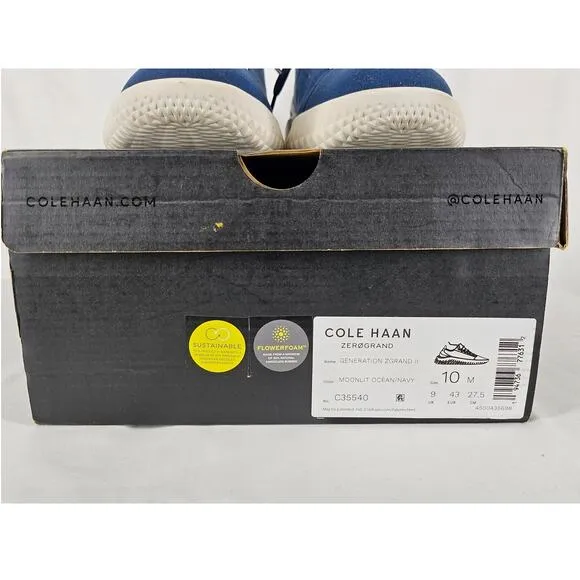 COLE HAAN MEN'S GENERATION ZEROGRAND II SNEAKER MOONLIT OCEAN/NAVY INK- SIZE 10M