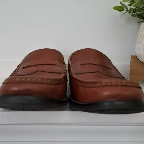 Cole Haan Men's Penny Loafers Pinch Leather Maine Classic Brown Size 9M