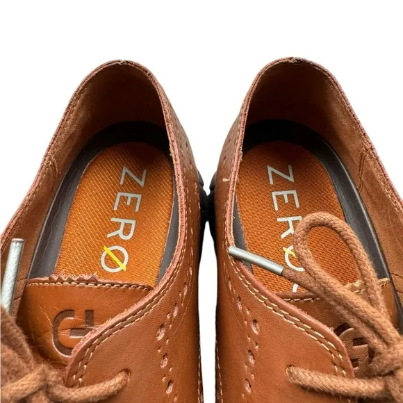 Cole Haan Men's ZEROGRAND Wingtip Oxford Brown C29411 Classic Business Work​​