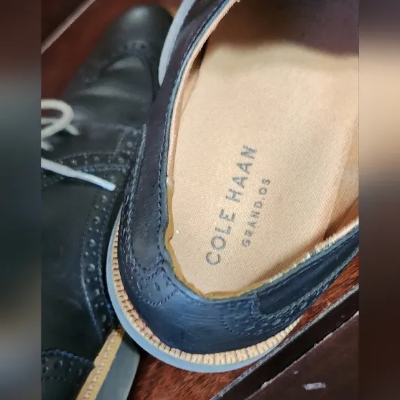Cole Haan Original Grand OS Mens Size‎ 9.5M  Wingtip Shoes Oxford Black