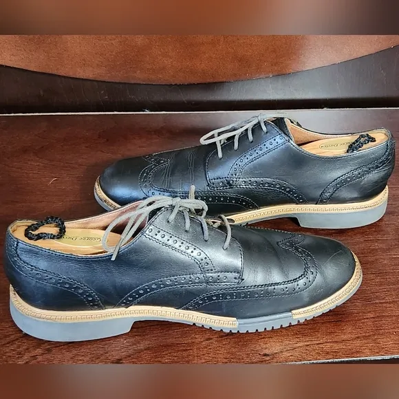 Cole Haan Original Grand OS Mens Size‎ 9.5M  Wingtip Shoes Oxford Black