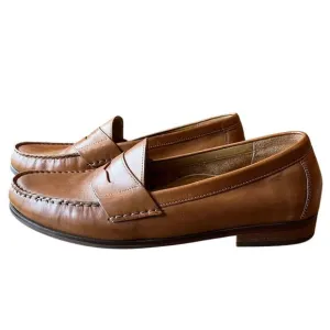 Cole Haan Penny Loafer Men's Size 11 Tan Leather Casual Shoes Work Classic
